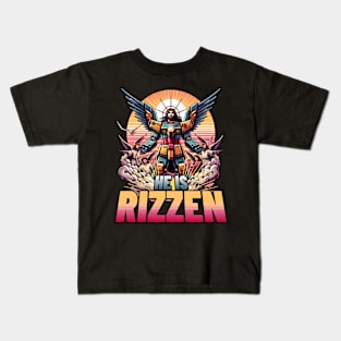 He is Rizzen! Mech Jesus! Kids T-Shirt